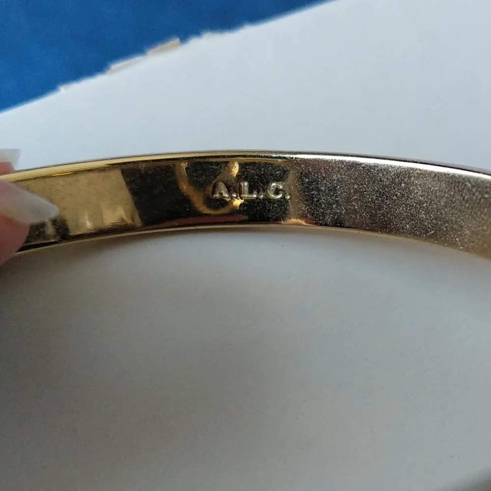 A.L.C. Bondage White Enamel Bangle - Picture 2 of 4